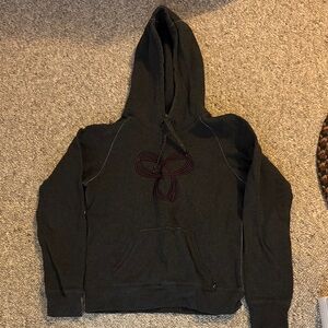 TNA Black Hoodie with Maroon Logo